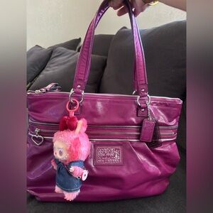Coach Bag with Purple Patch